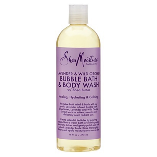 SheaMoisture BUBBLE BATH & BODY WASH(Lavender & Wild Orchid) 16oz